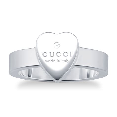 heart ring with gucci trademark|Gucci trademark silver heart ring.